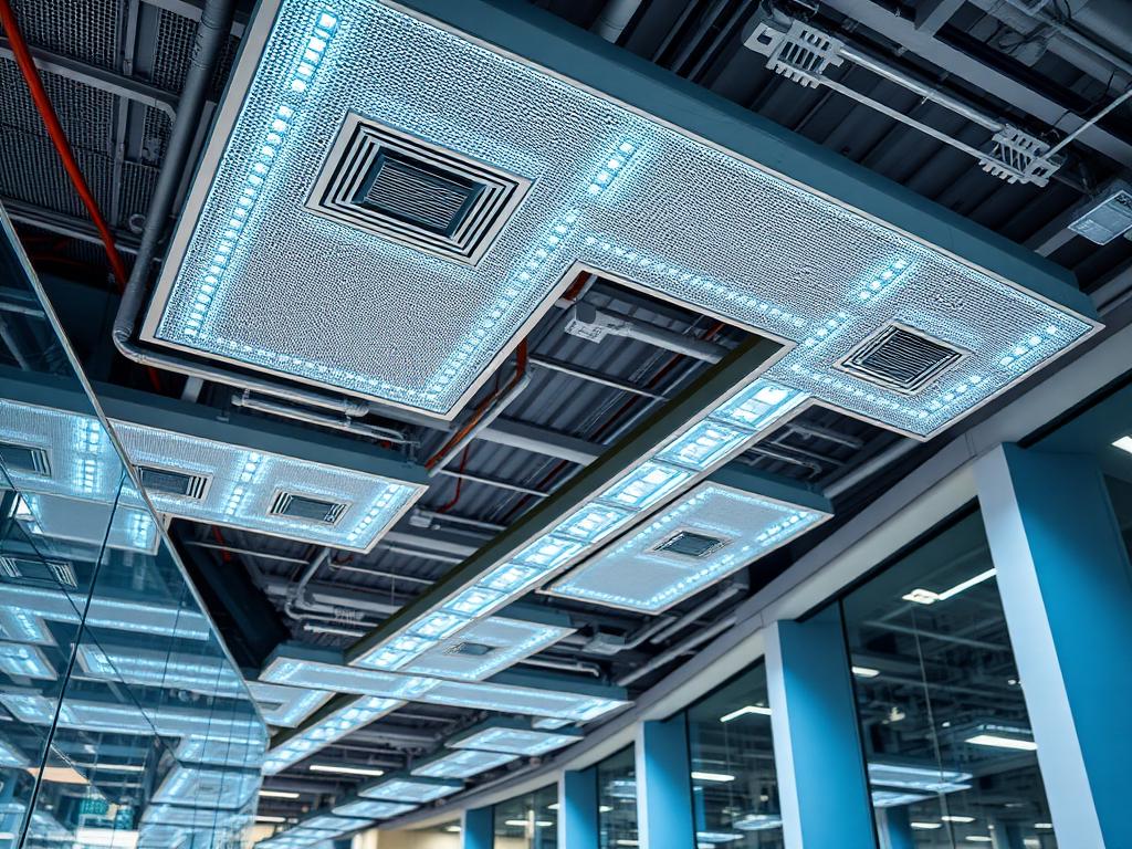 Commercial electrical lighting installation